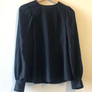 RW&CO / Black blouse with puffy long sleeve